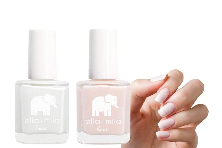 Clear pink nail polish for French manicure