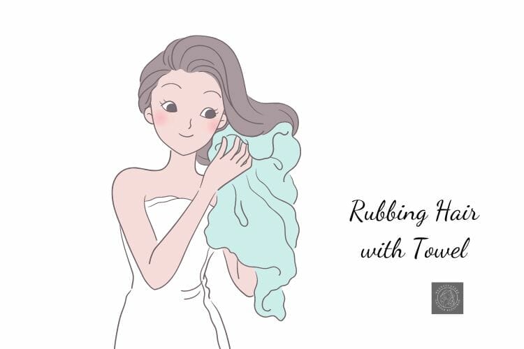 use a soft towel for curly hair